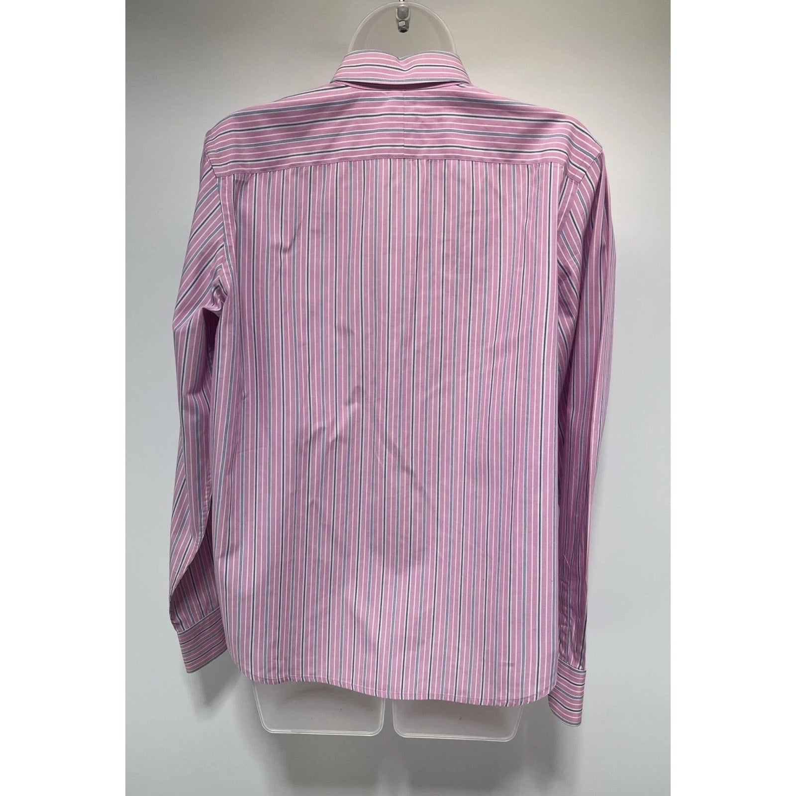 Lauren Ralph Lauren Shirt Ladies Size M Pink Striped LS Point Collar