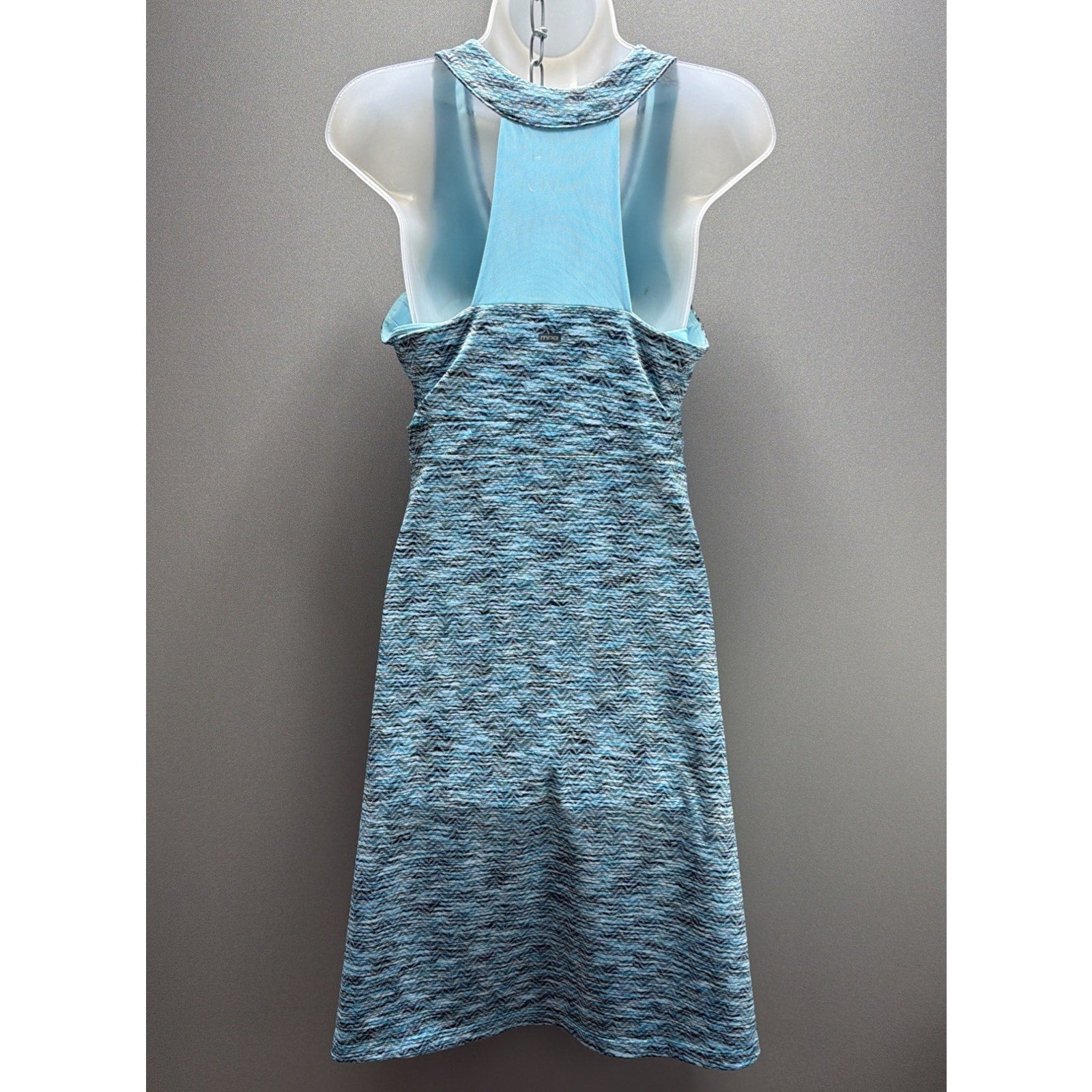 MPG Sport Racerback Active Dress Medium Blue Aqua Chevron Tennis Golf Excellent