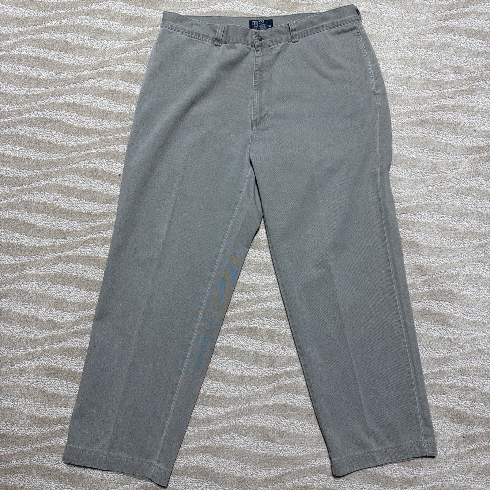 Vintage Polo Ralph Lauren Chino Pants Mens 38x29 Straight Cotton Green