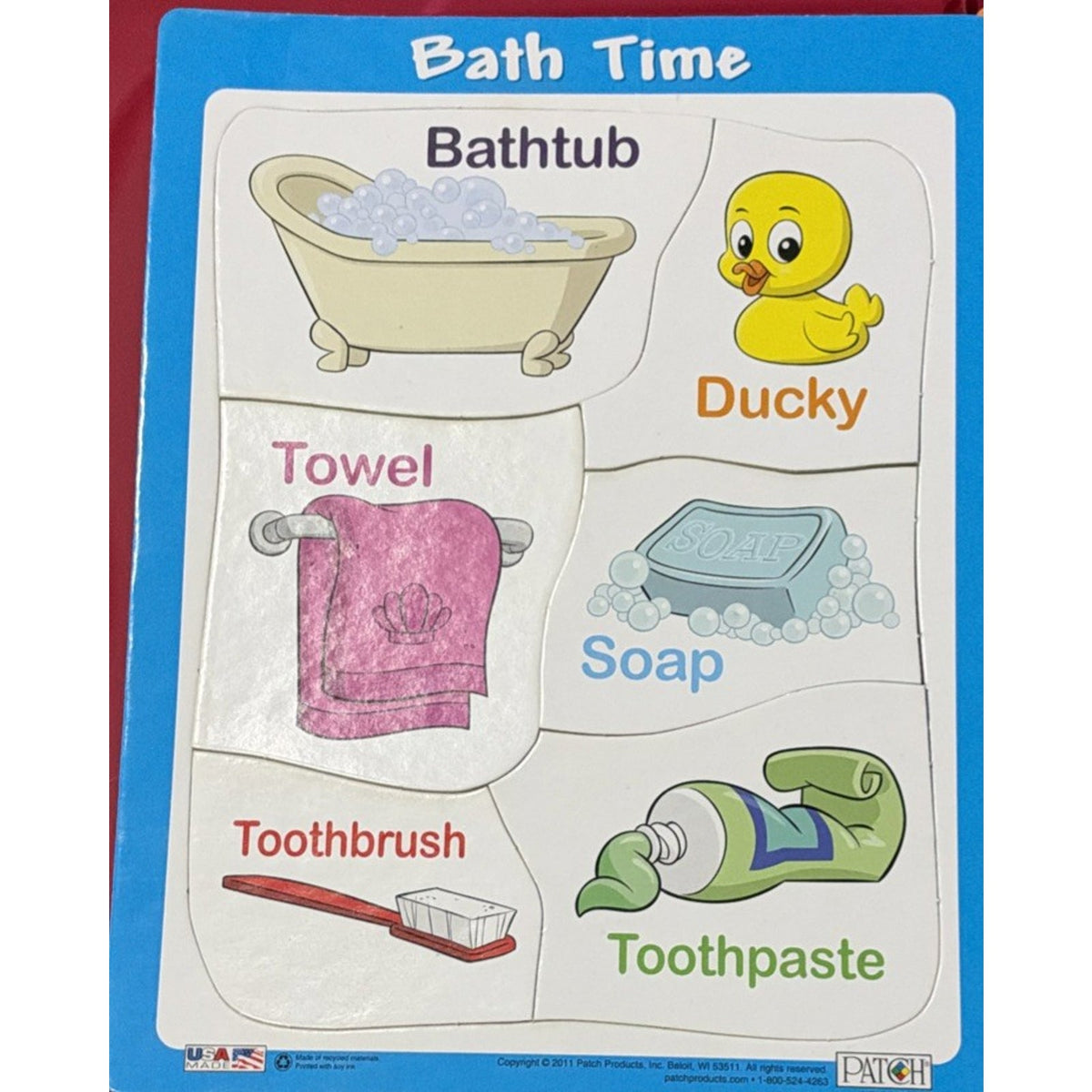 2 Pack Puzzles for Ages 1 1/2 & Up, 4-6Pieces Each: Bath, Beach & Play Time