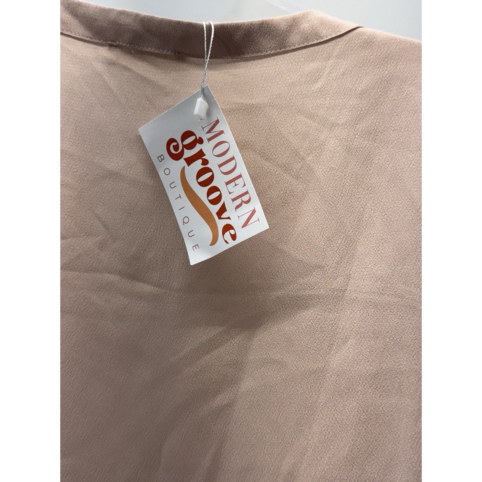 Kori Peach Short Sleeve V-neck T-Shirt Relaxed Fit Top Women’s Size S NWT