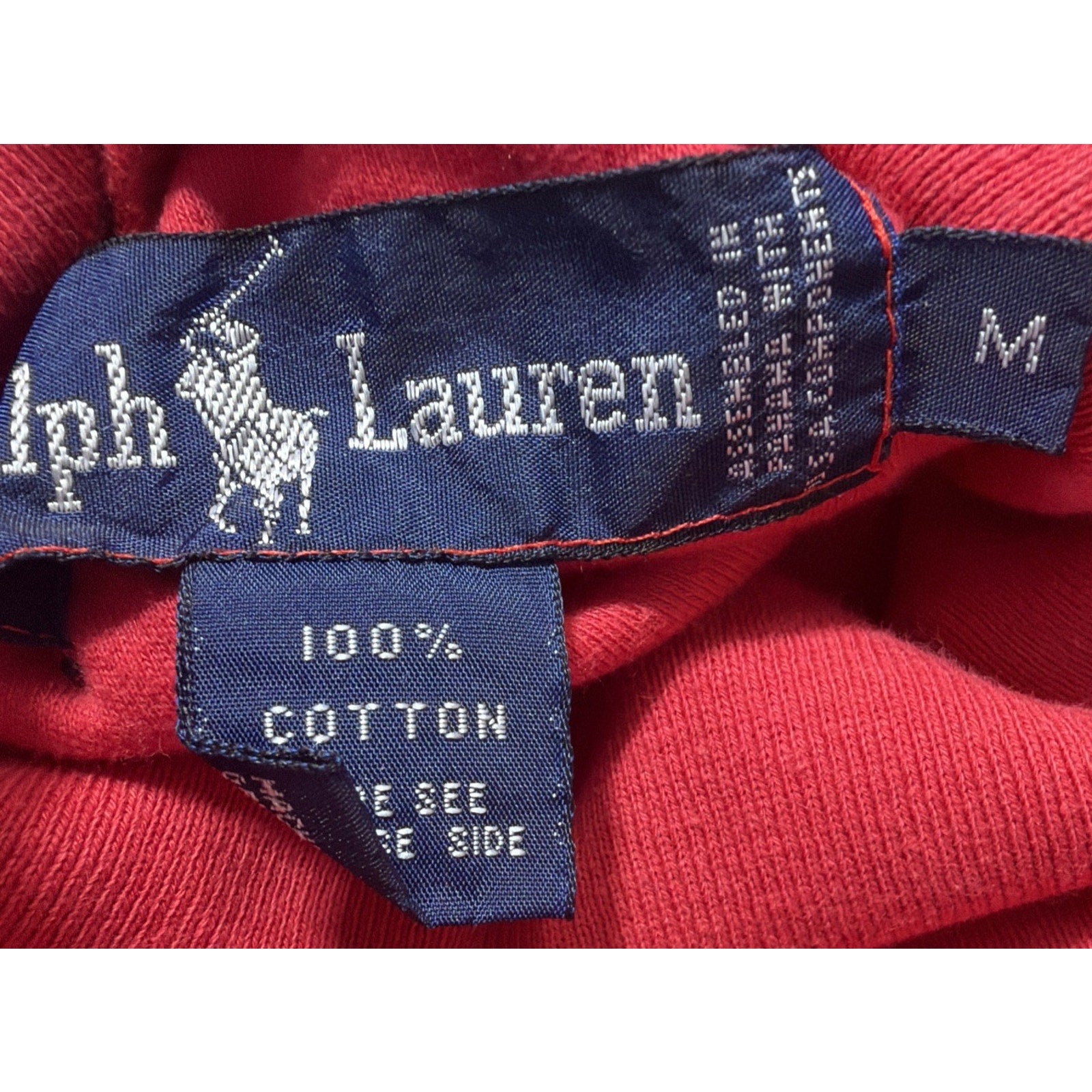 Vintage Polo Ralph Lauren Turtleneck Sweater Mens Medium Red Long Sleeve USA 90s