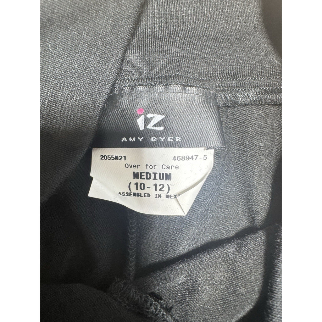 IZ Byer Black Wide Leg Pants Girls Medium 10-12 NWT Pull On Gaucho Culotte