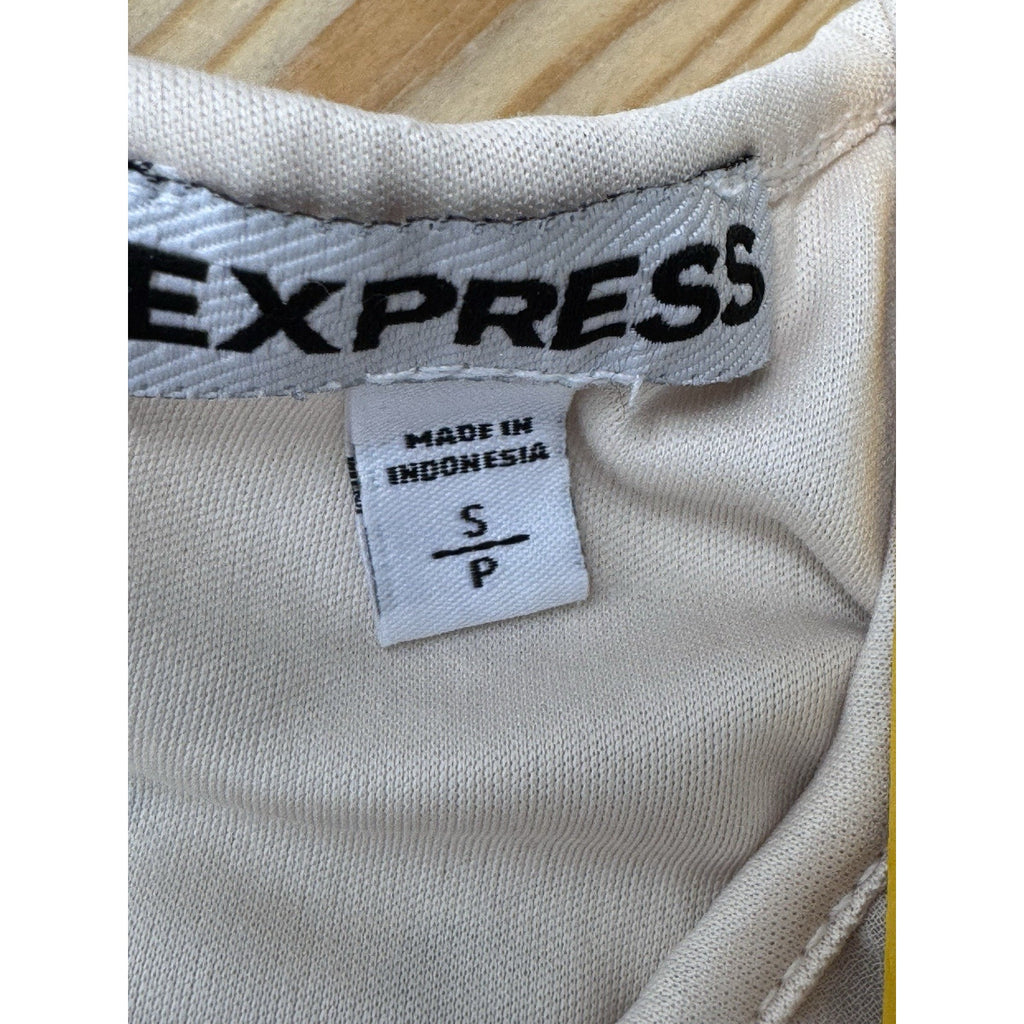 Express Pink Brown Polka Dot Sleeveless Tank Top Blouse Women’s Size Small