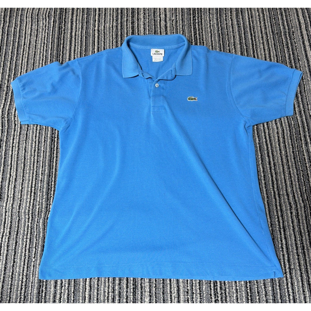 Lacoste Men's Size 5 Blue Short Sleeve Sport Alligator Polo Shirt Flaw