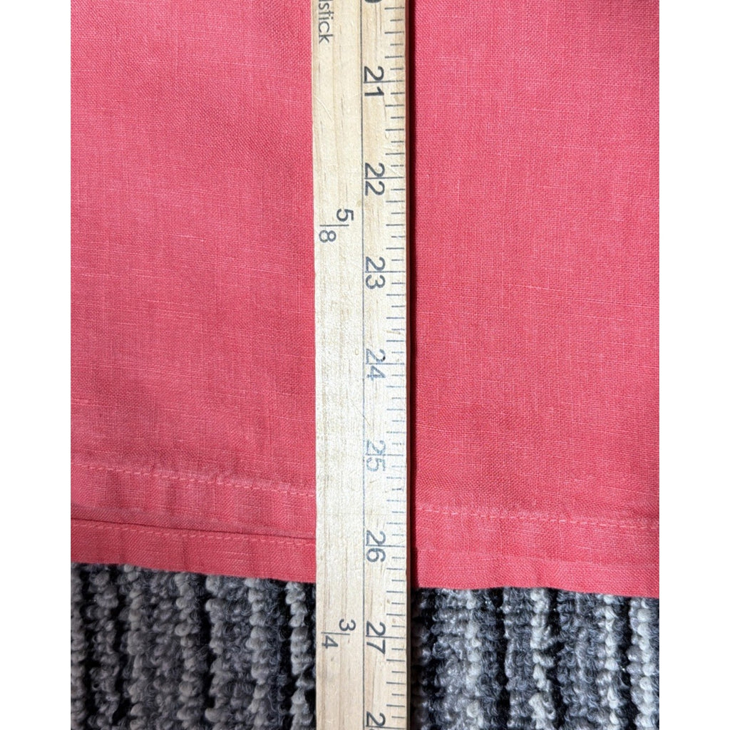 La Fixsun Women M Coral 100% Linen Cowl Neck Lagenlook Tunic Top Made USA