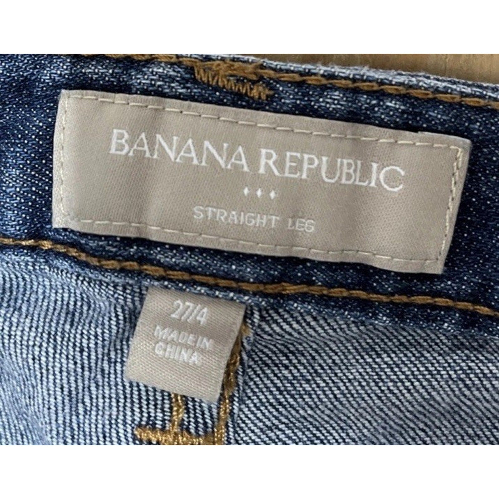 Banana Republic Jeans Women's 27/4 Blue Straight Leg Low Rise Stretch Denim