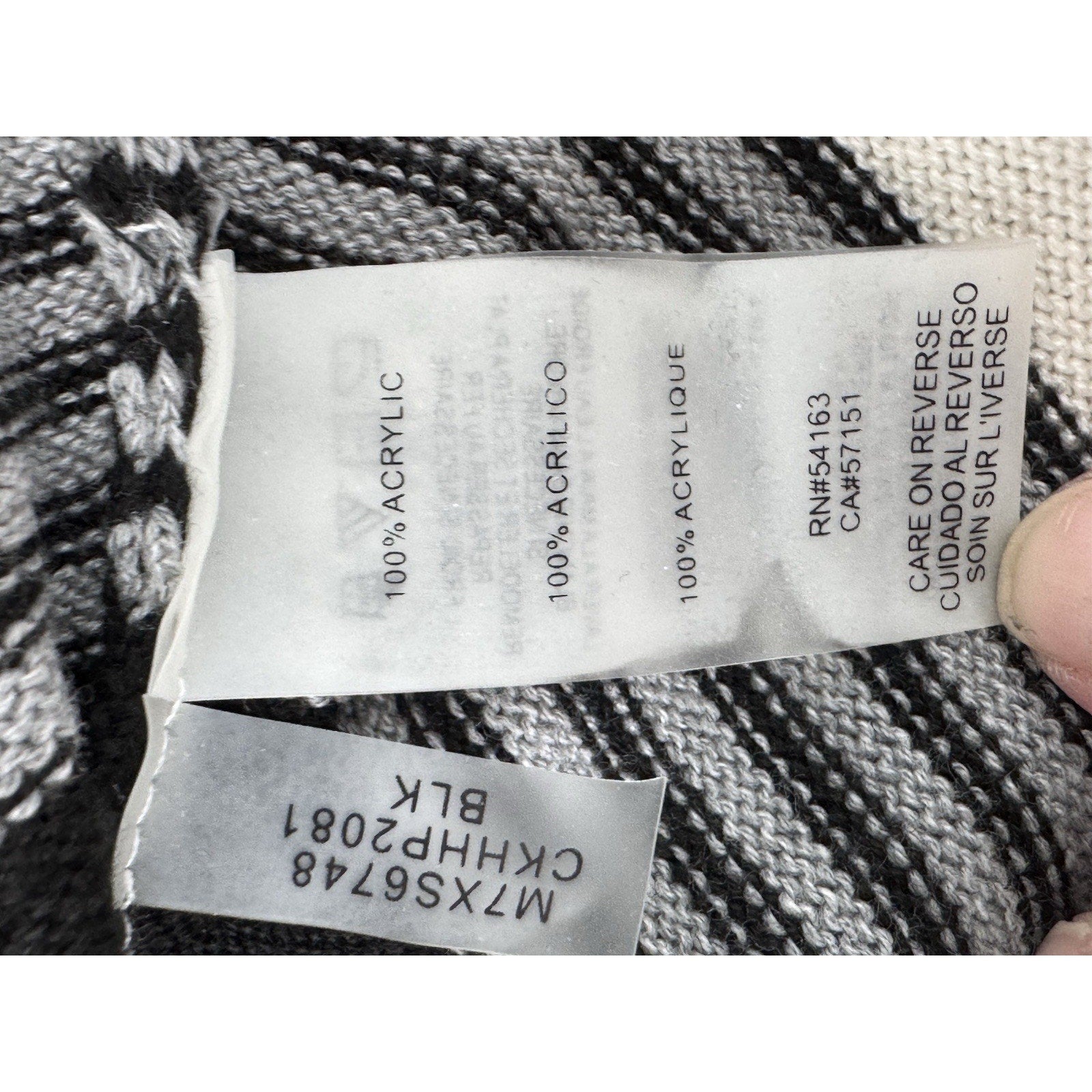 Calvin Klein Asymmetrical Striped Split Side Hem Pullover Crewneck Sweater Small