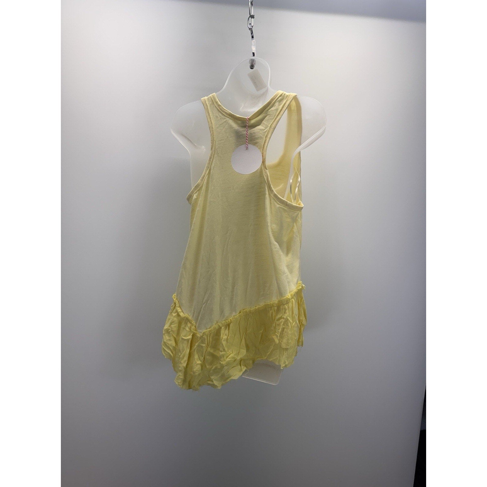Umgee USA sleeveless Ruffled Top Yellow Women’s S Racerback