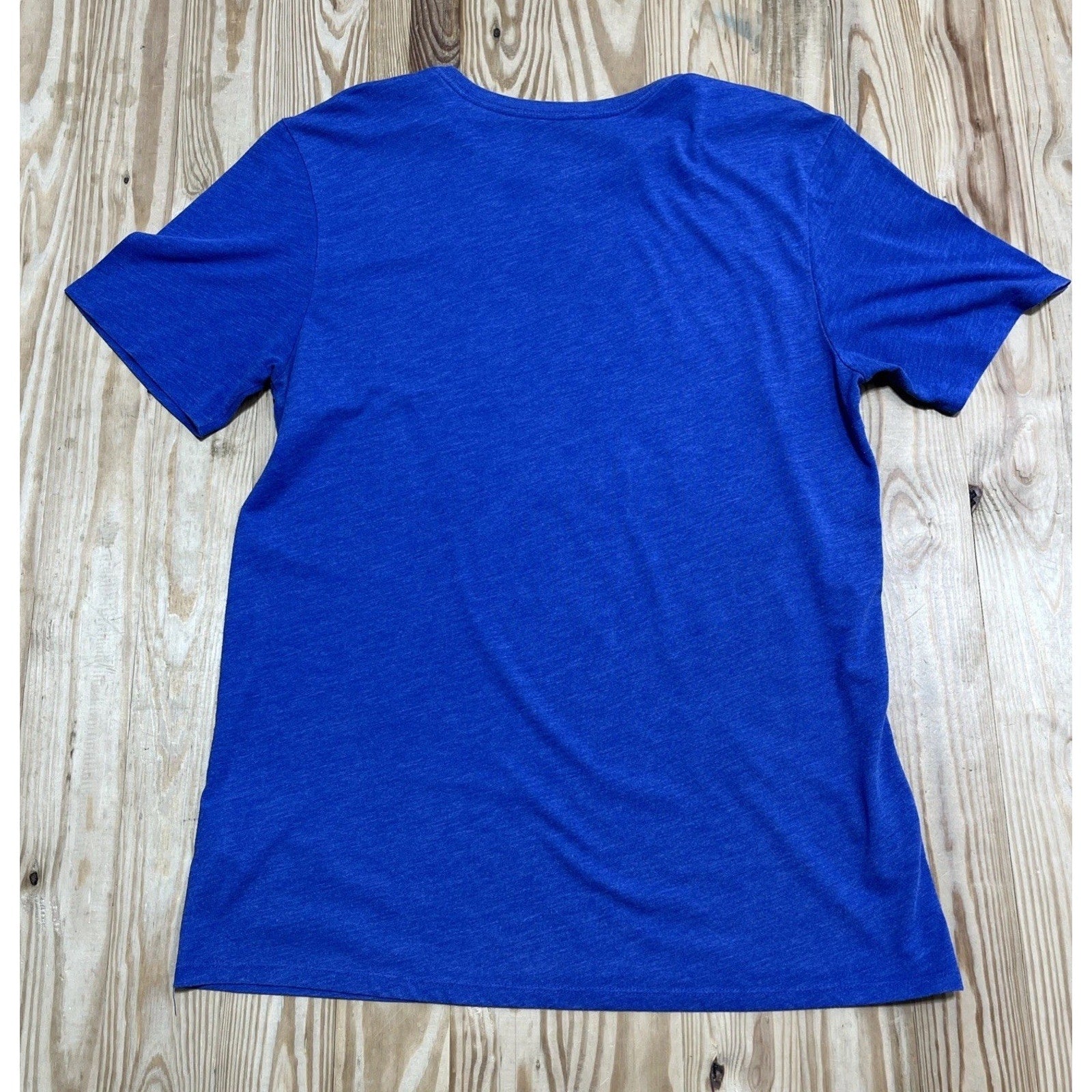 CHICAGO CUBS NIKE TEE Tri-Blend Blue Shirt Size Small Athletic Cut COOPERSTOWN