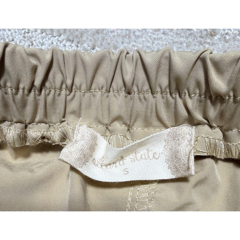 NWT Altar’d State Tan Wide Leg Cargo Pants Women’s Small Elastic Waist Utility