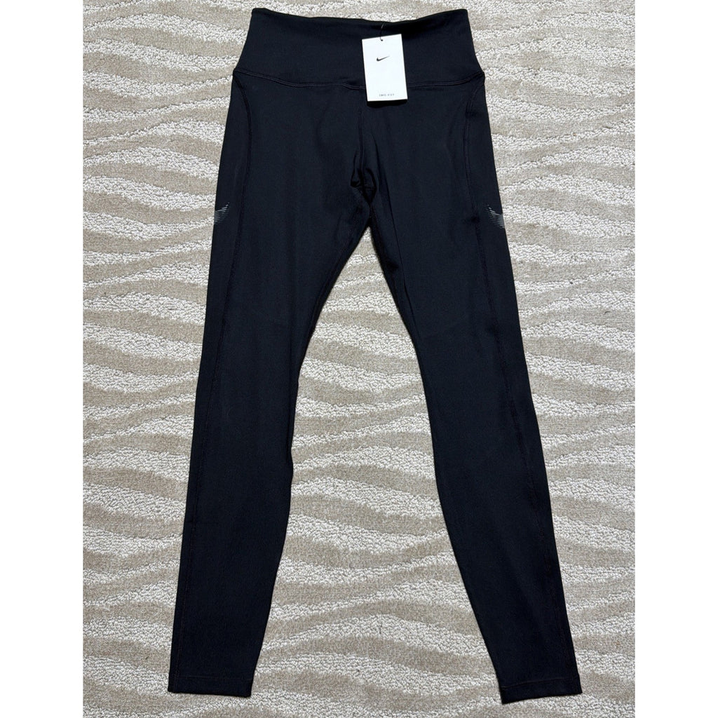 NIKE FAST WOMEN S DRI-FIT RUNNING MID RISE 7/8 Leggings BLACK FB4656-010 New