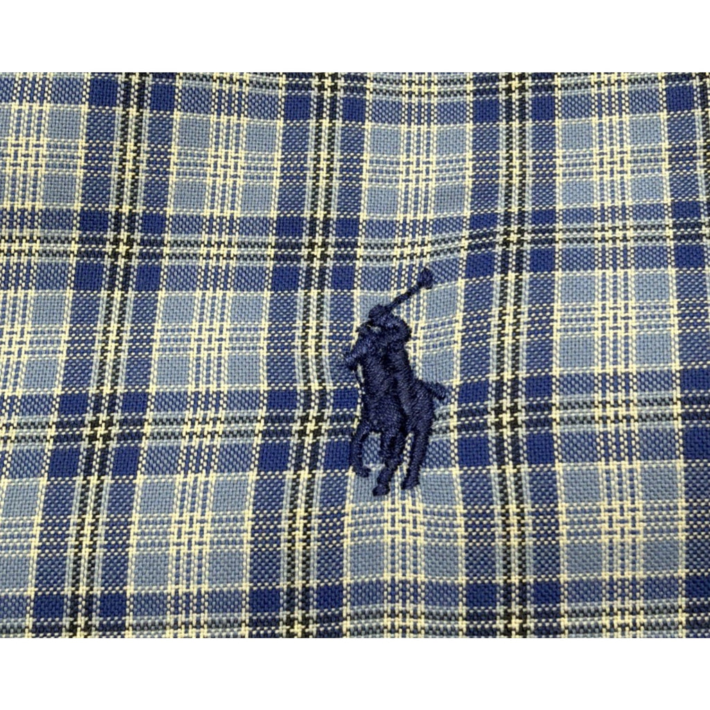 Polo Ralph Lauren Oxford Shirt Mens S Blue Plaid Button Down Casual Pony
