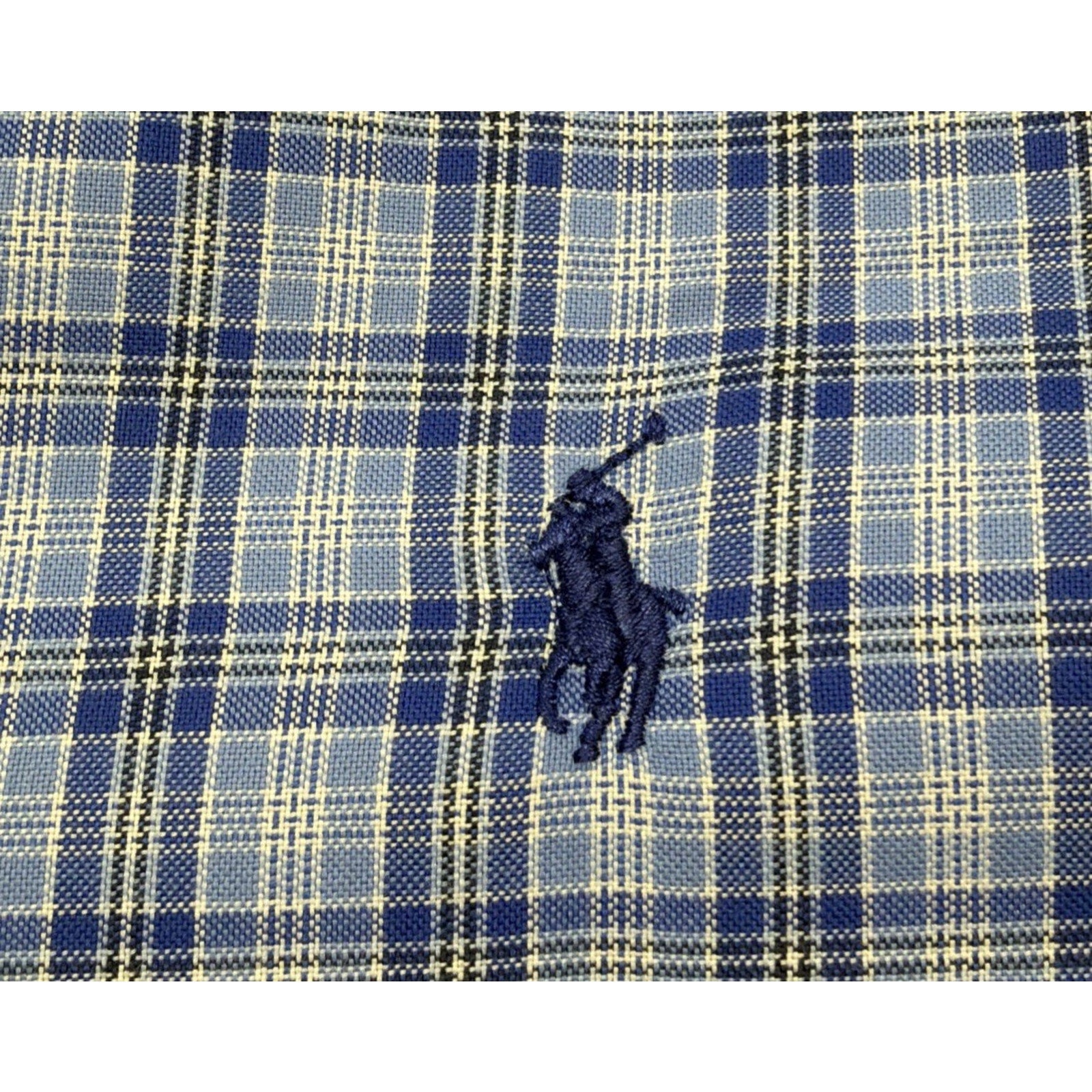 Polo Ralph Lauren Oxford Shirt Mens S Blue Plaid Button Down Casual Pony