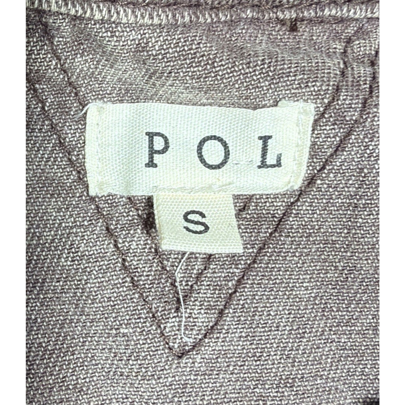 POL Oversized Plaid Sleeve Raw Edge Shirt Jacket Size S