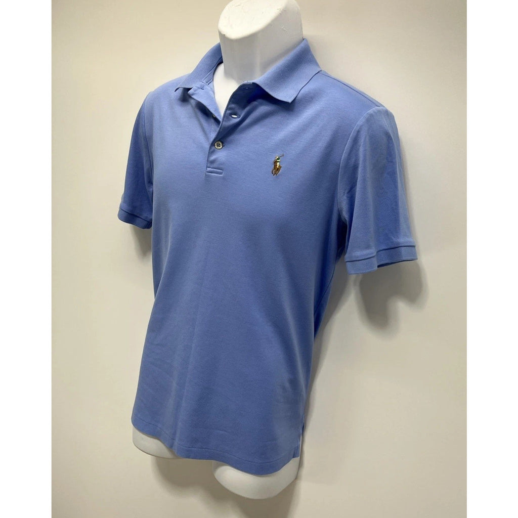 Polo Ralph Lauren Men's Blue Classic-Fit Soft Short-Sleeve Pony Logo Shirt S