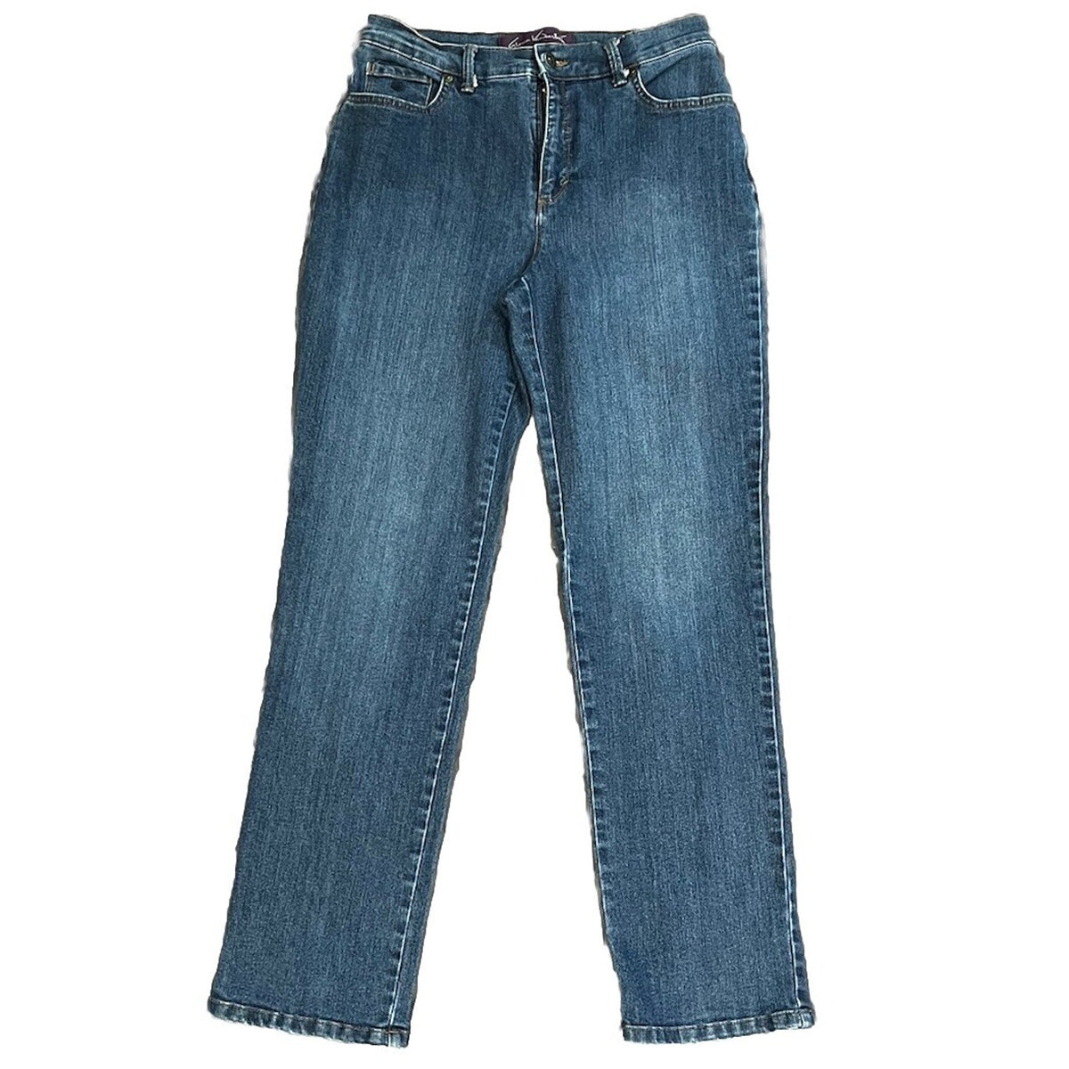 Gloria Vanderbilt Amanda Women's Midrise Distressed Blue Jeans Size 6 28X29 1/2
