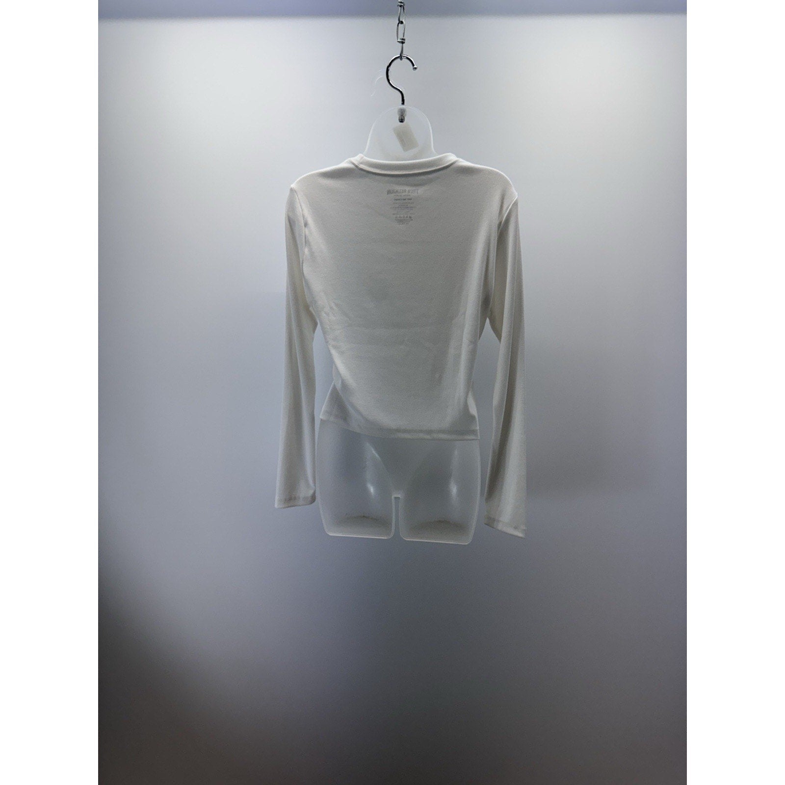 True Religion Ribbed Long Sleeve Crew Tee Women’s Size Medium Bling