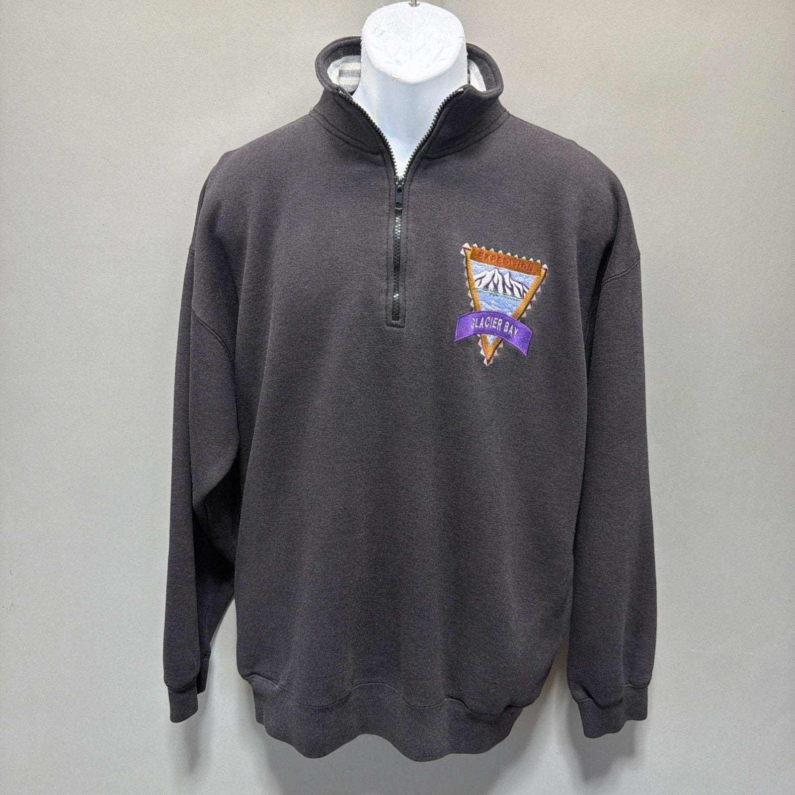 Red Cliff Trading Co Glacier Bay Fleece Men’s Gray XL Pullover with Pockets