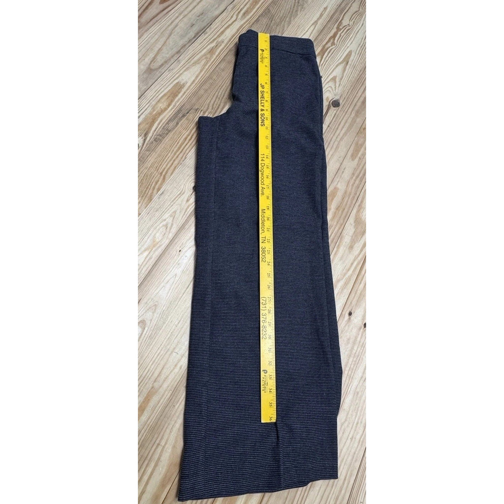 Loft NWT Button Pocket Trouser Pants In Brushed Flannel Size 8 Black/Gray