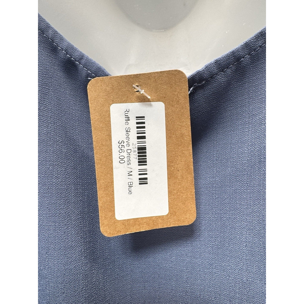 Wishlist BY ANTHROPOLOGIE RUFFLED TIERED Blue Midi Dress New Women’s Size M