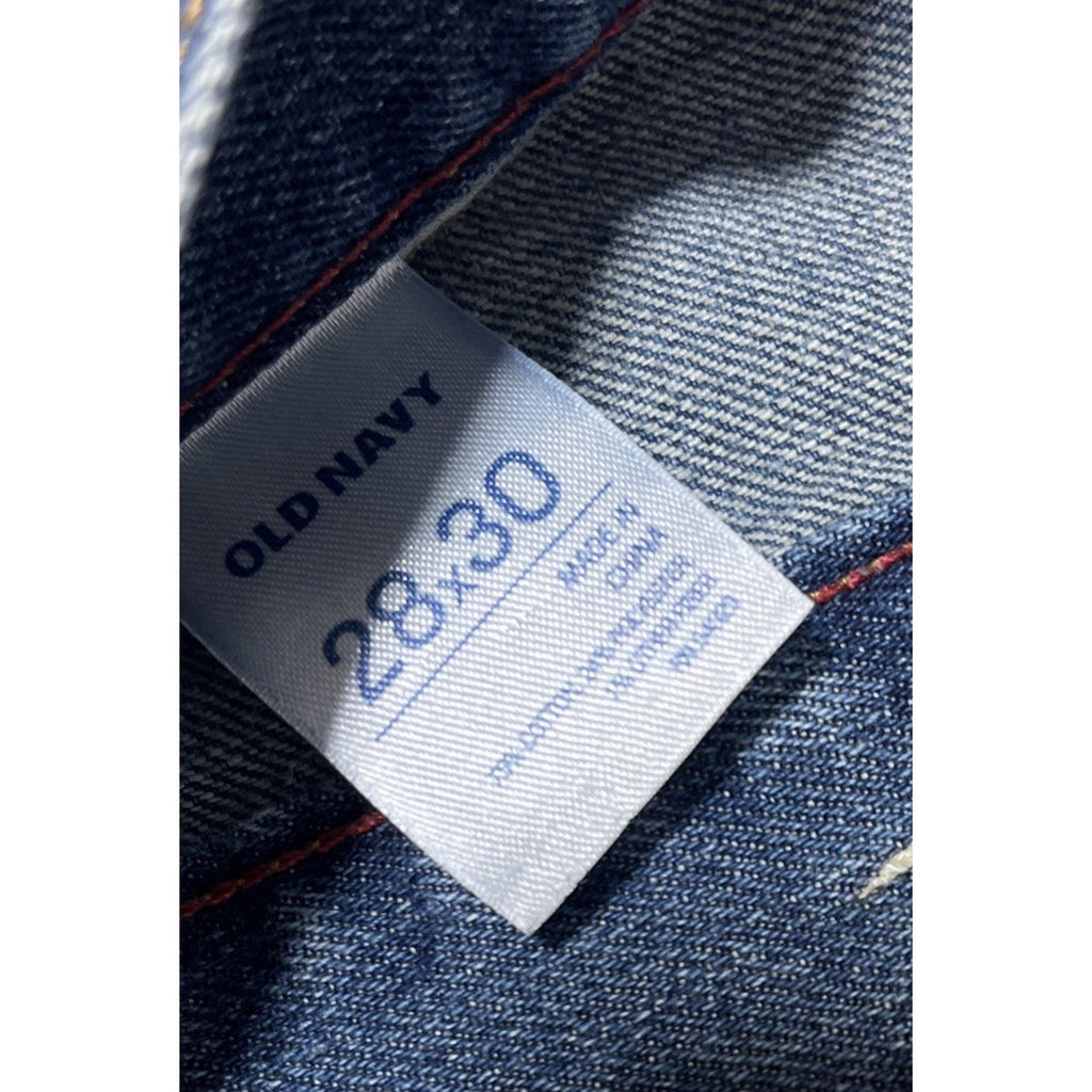old navy denim jeans men size 28x30 Regular blue straight Relaxed classic jeans