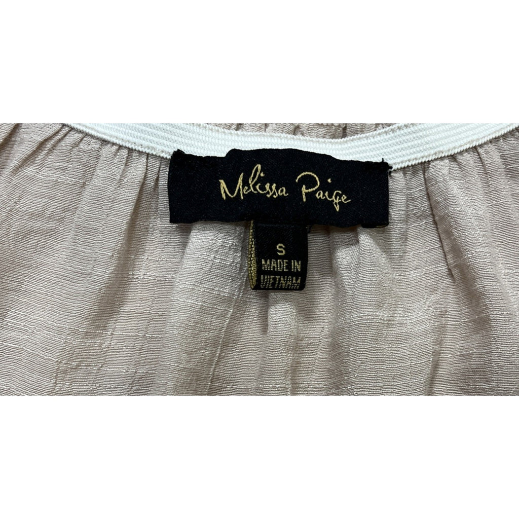 Melissa Paige Women’s Ivory Lace Peasant Top Size Small