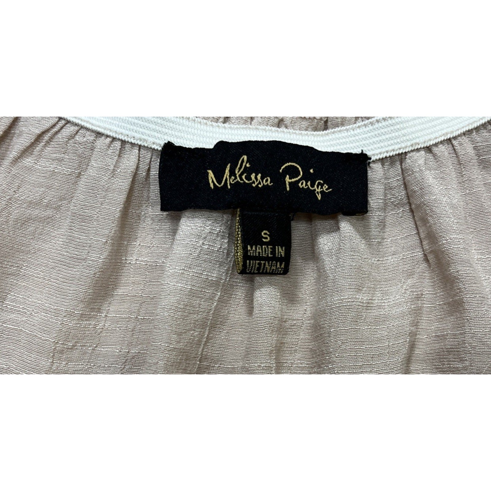 Melissa Paige Women’s Ivory Lace Peasant Top Size Small