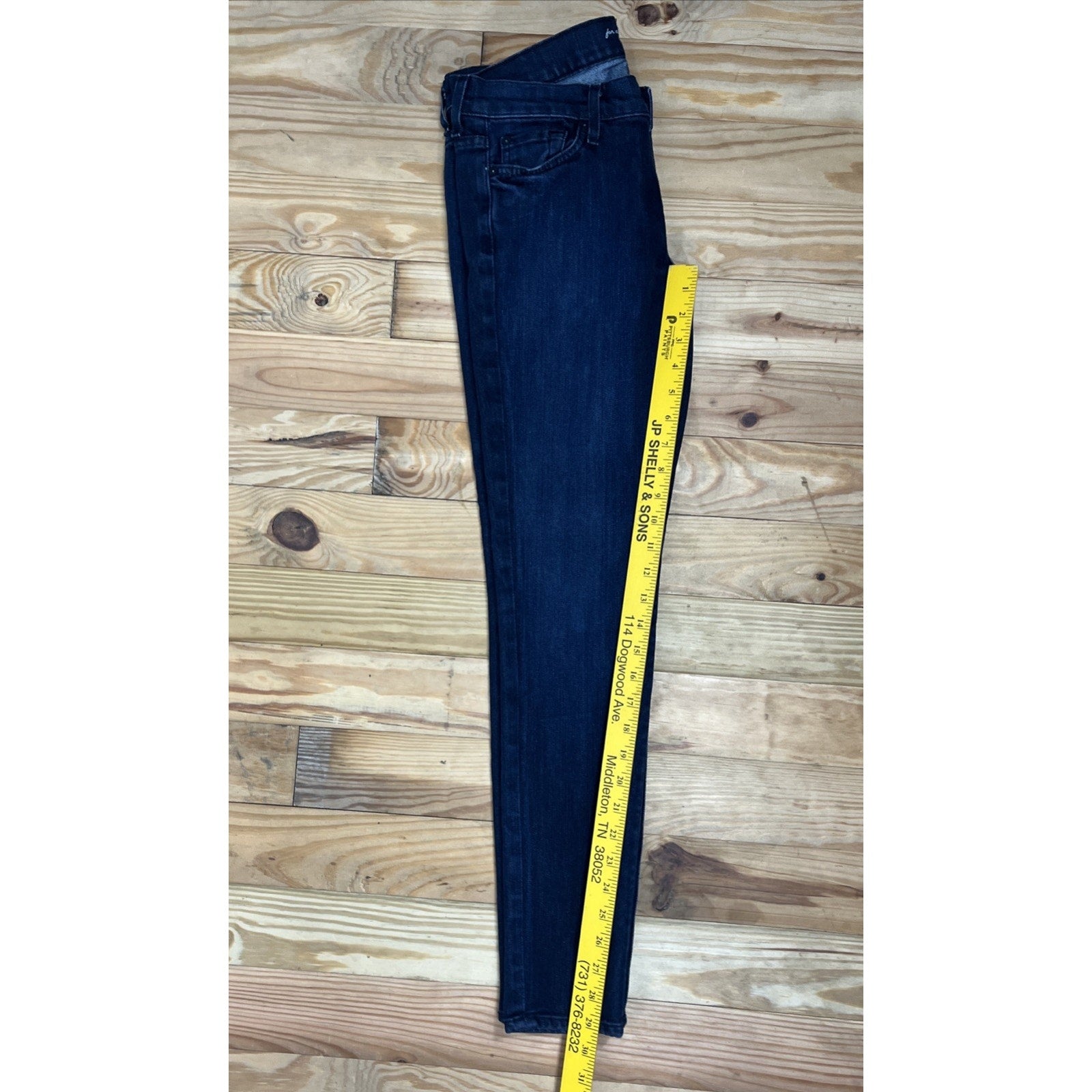 7 For All Mankind Gwenevere Skinny Jeans Women Sz 28X29 Blue Stretch Denim