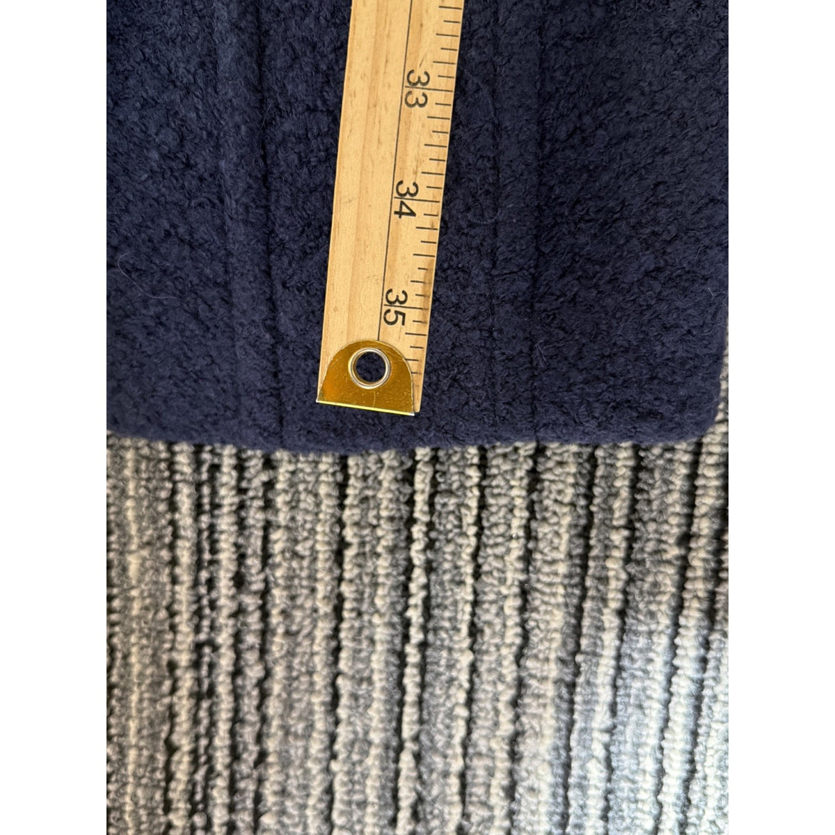 Express Coat Womens Large Blue Boucle Wool Blend Belted Double Breasted Peacoat