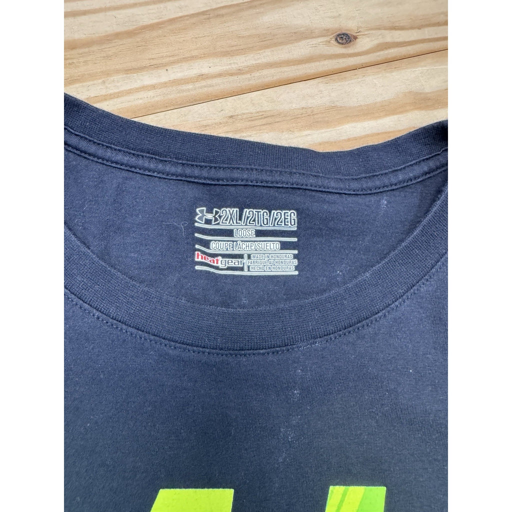 Under Armour Basketball Heatgear Shirt Black Loose Fit Active Men’s Size 2XL