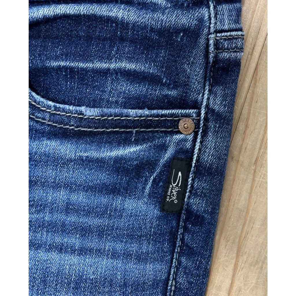 Silver Jeans Suki Capri Cotton Blend Selvedge Denim Women's Size 28x23.5
