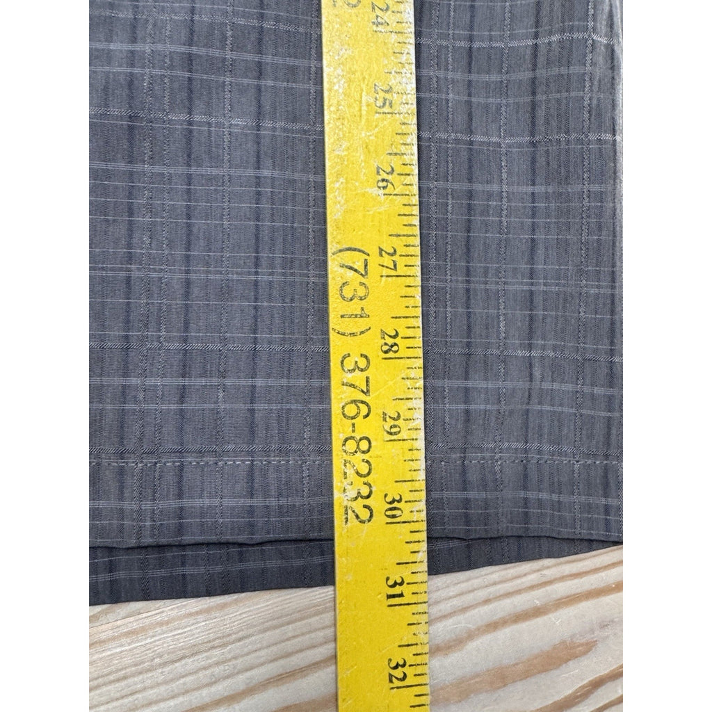 PIERRE CARDIN Long Sleeve Button Down Patterned Shirt Green Plaid Size XL