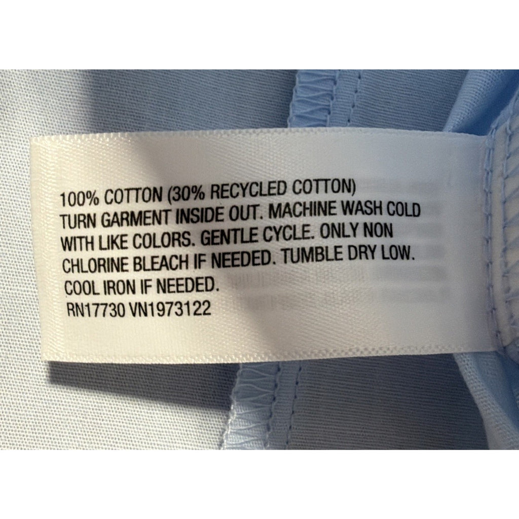 Wild Fable Women’s Blouse Long Sleeved Butt Down Bows Cropped Blue NWT Size L