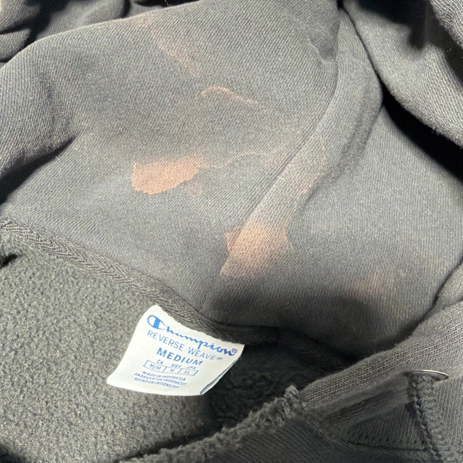 Champion Reverse Weave Vintage Men’s Hoodie Sweatshirt Embroidered Spell Out M