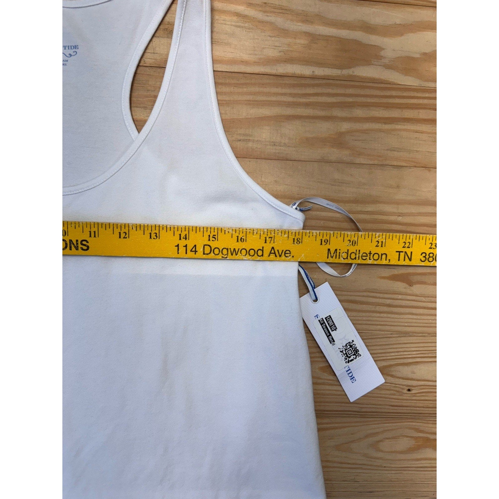 Southern Tide Lyla Knit Marina White Sleeveless Flutter Dress Women’s Size Med