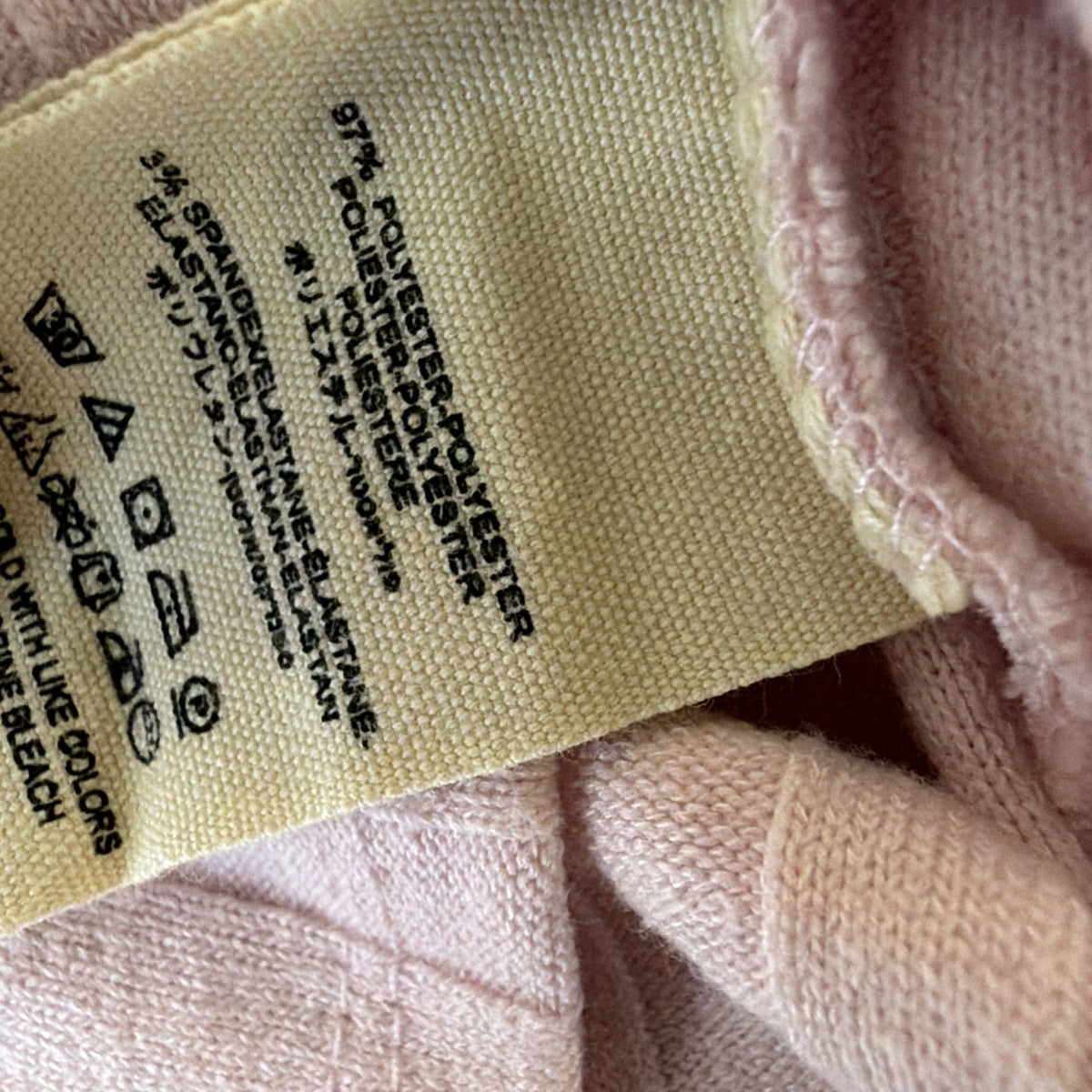Free People Top Blush Scoop Neck Ribbed Button Front 3/4 Sleeve Small Stretch