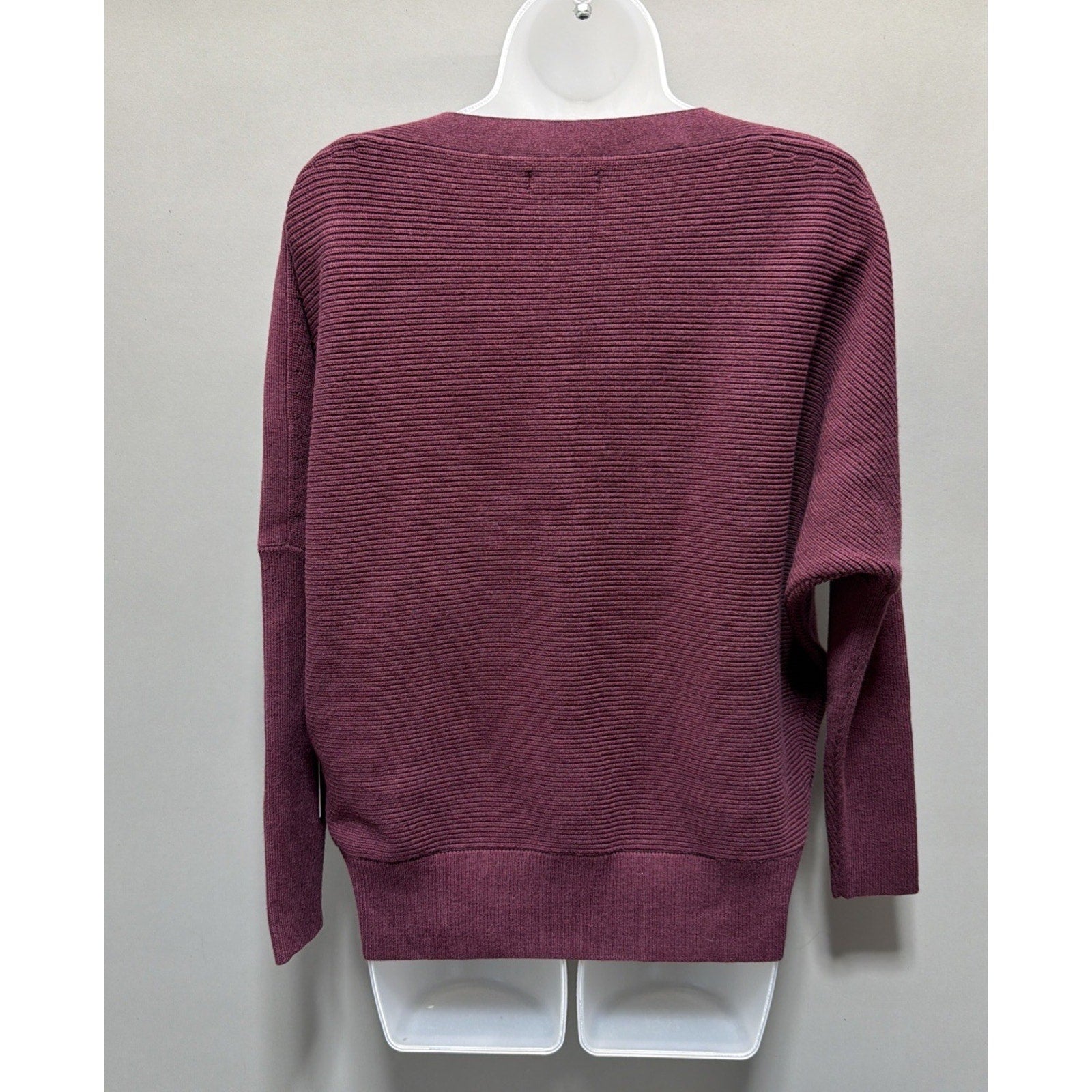 Women's S Simply Vera Vera Wang Snap Sweater Dolman Knitted Pullover NWT
