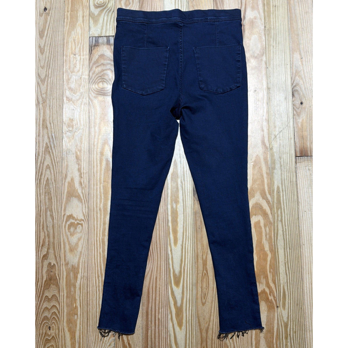 Free People Jeans Women's 30 Dark Blue Stretch Denim Pull On High Rise Skinny