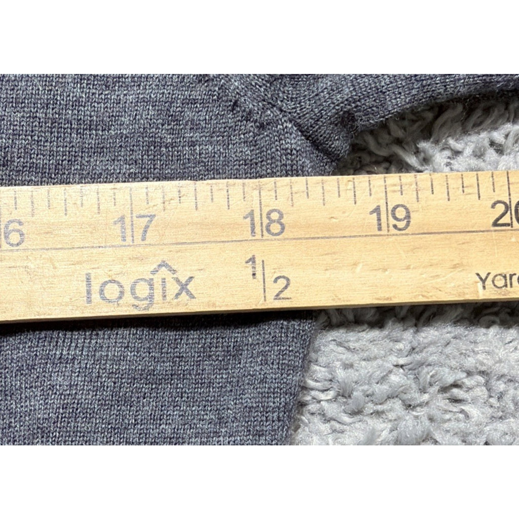 Vintage NWT Talbots M Gray 100% Merino Wool Knit Sweater Preppy Minimalist