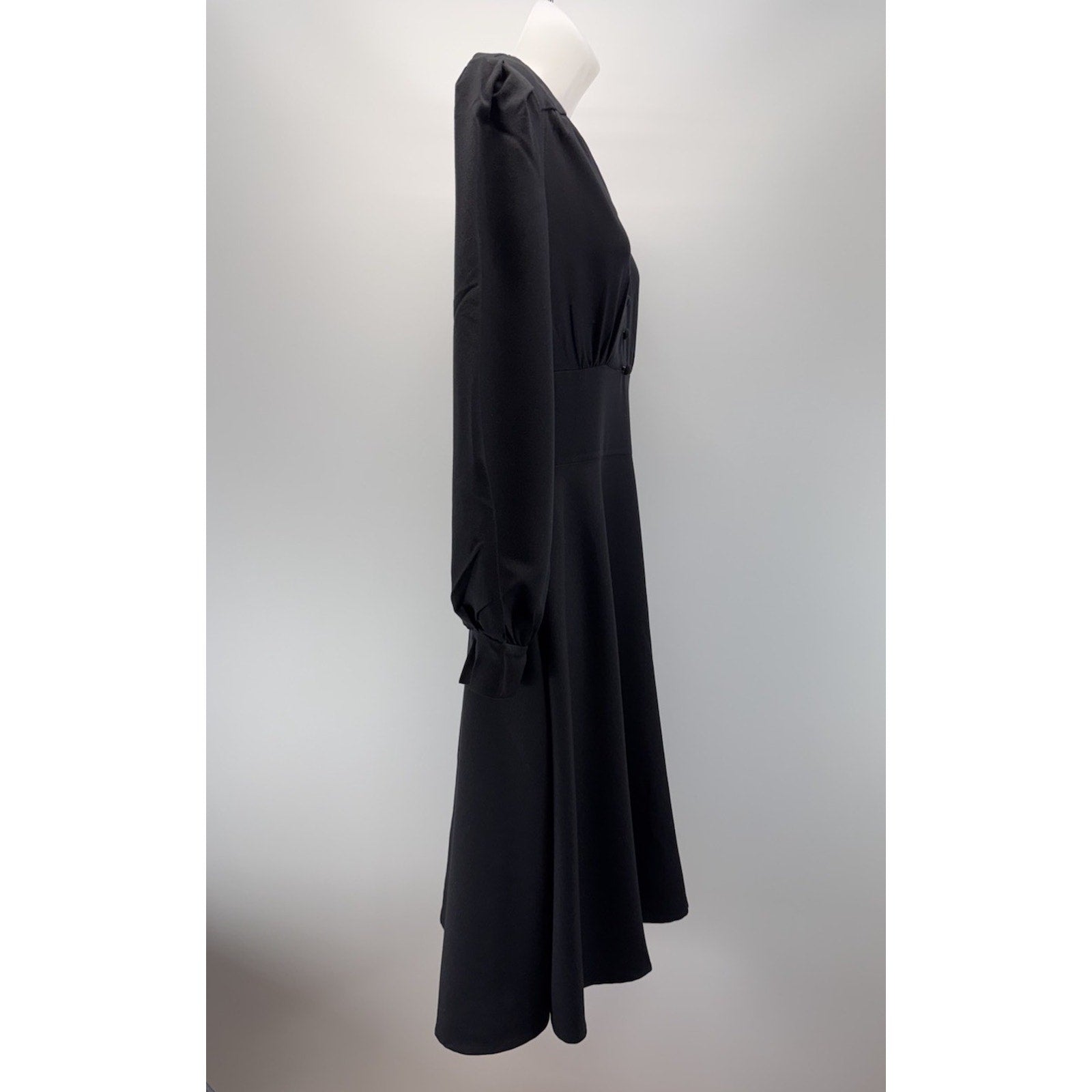 IDOPIP V-Neck Tea Dress in Black Size XL Fitted Dress NWT