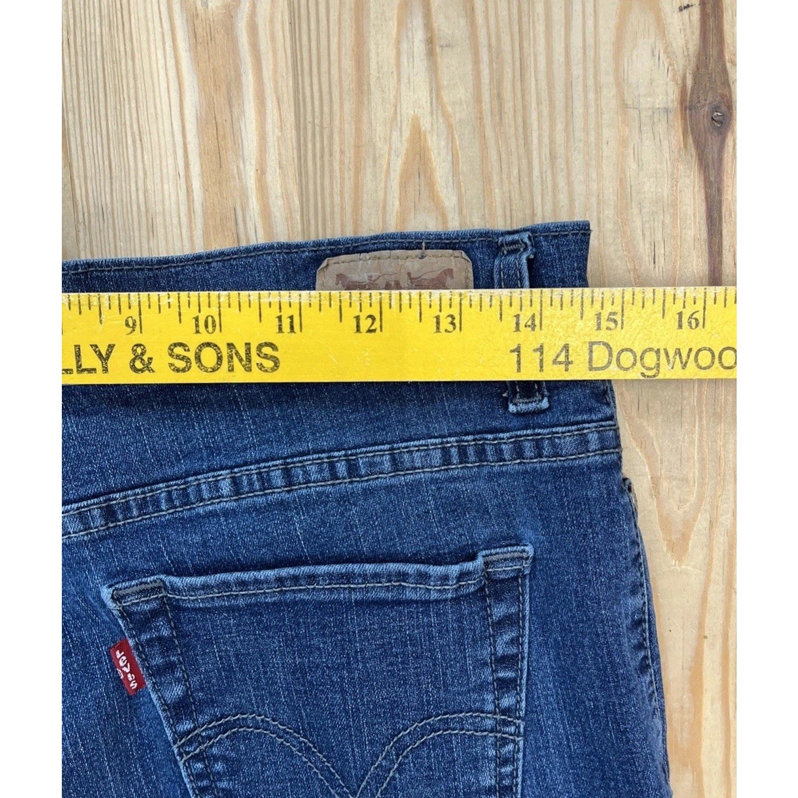 Levi's 512 Perfectly Slimming Bootcut Jeans Women's 12 S Blue Stretch Denim