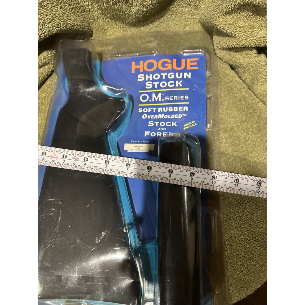 Hogue #08712 Over Molded Shotgun Stock/Forend Kit For Remington 870 12GA, Black