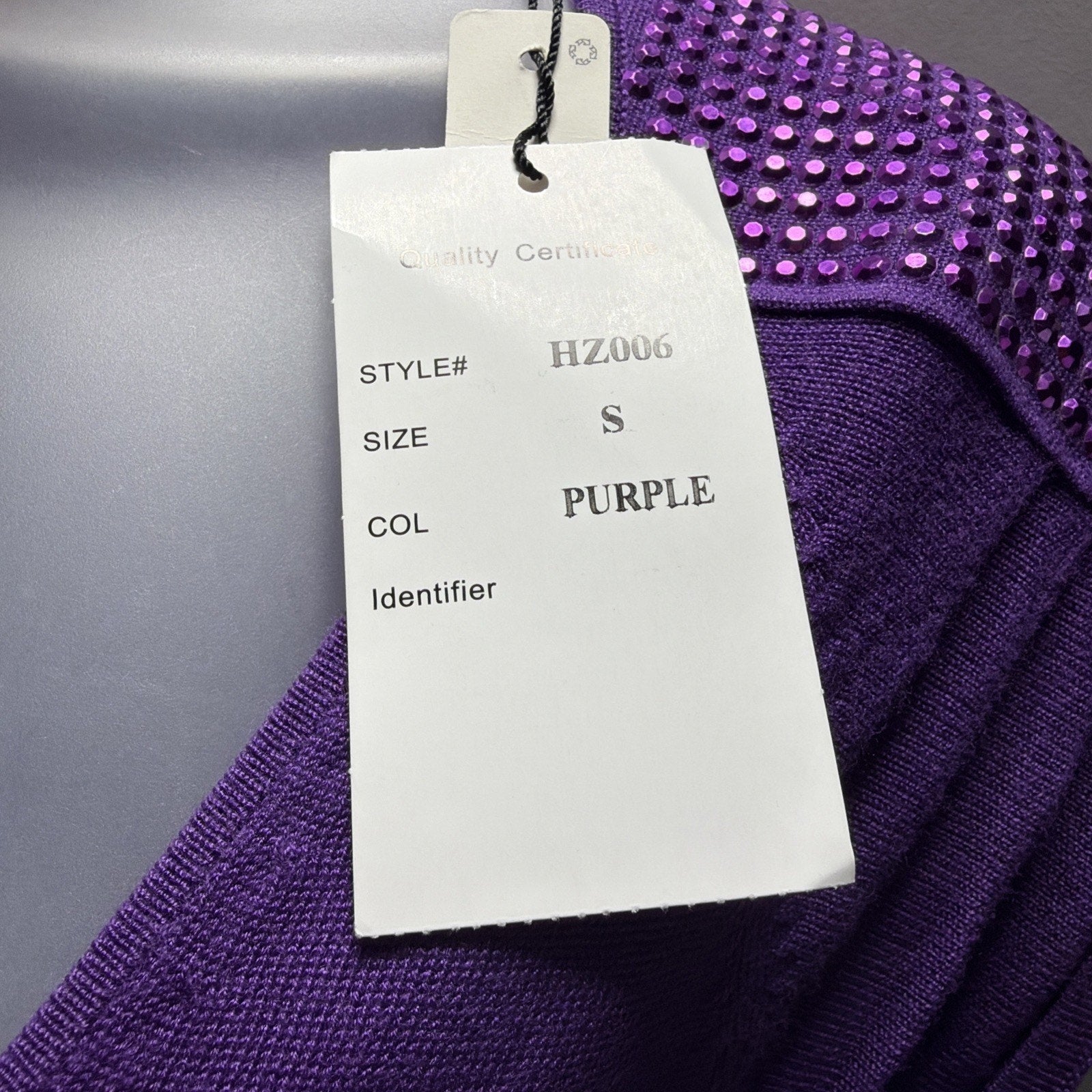 Peppe Peluso Womens S Knit Bodycon Sheath Dress Purple Embellished Shoulder NWT
