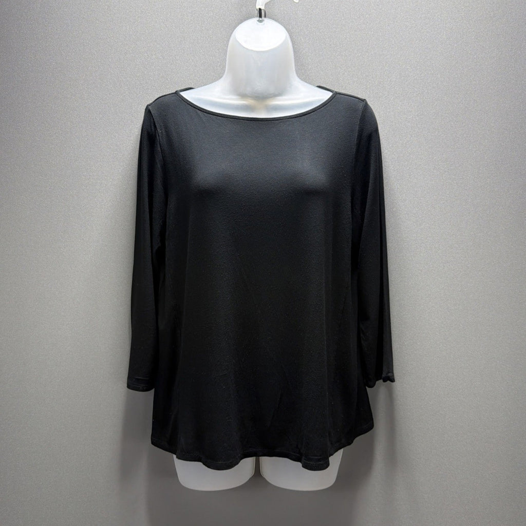J.Jill Wearever Collection Top Stretchy Draped Back Long Sleeve Size Small