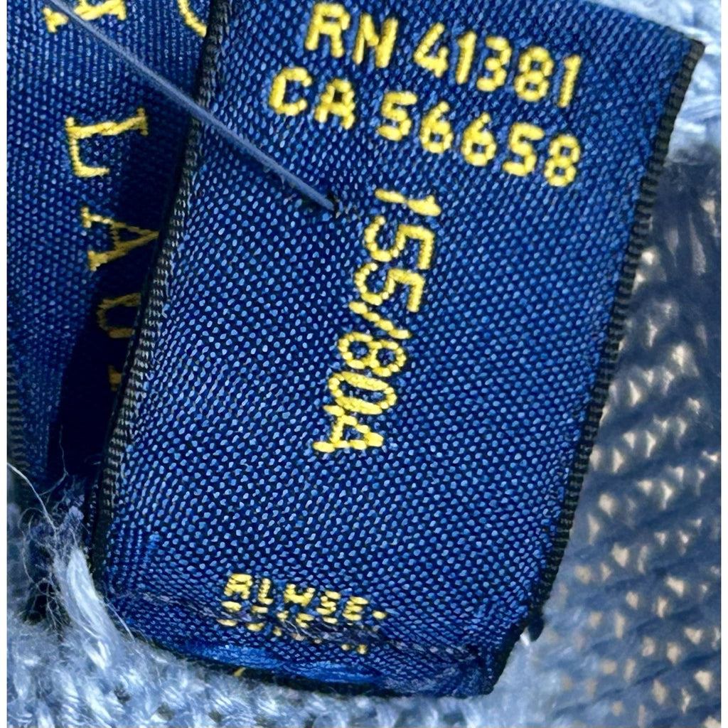 POLO Ralph Lauren Open Front Cardigan Sweater Blue 100% Linen Women's XS -NWT- .