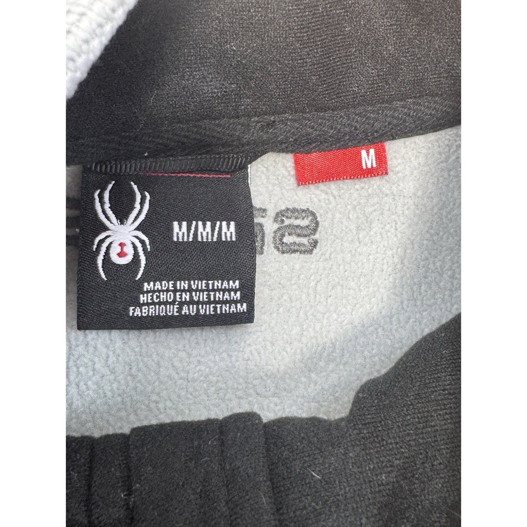 Spyder Jacket Adult S White Hiking Logo Outdoors Sweater Textured Coat Mens
