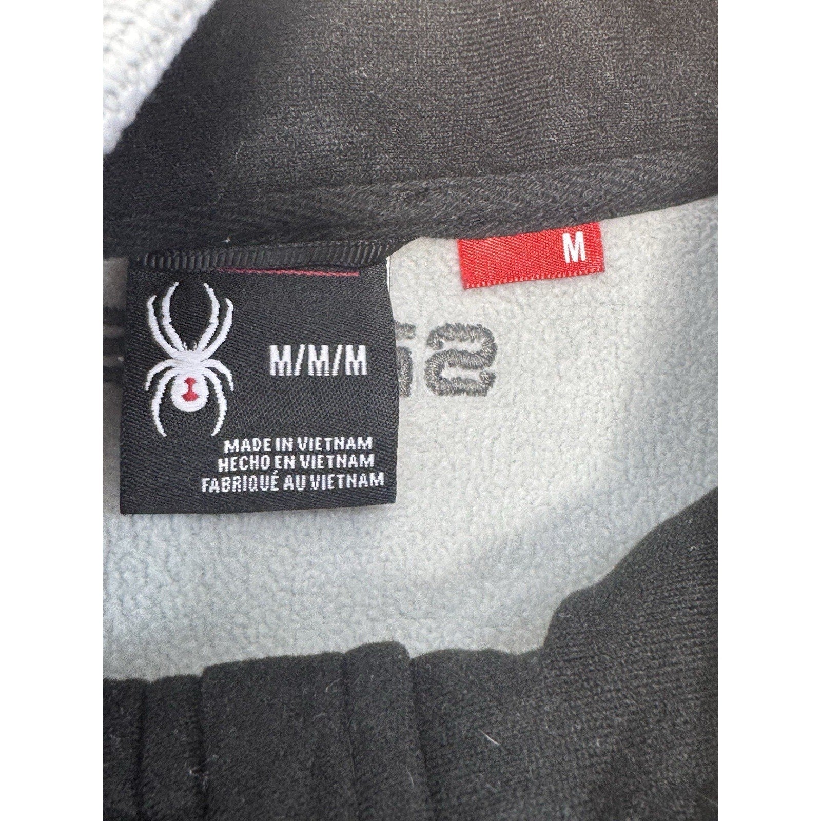 Spyder Jacket Adult S White Hiking Logo Outdoors Sweater Textured Coat Mens