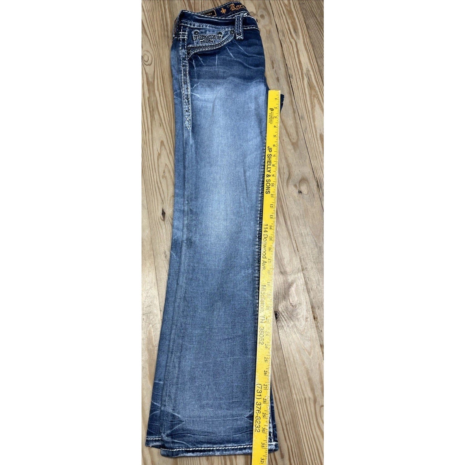 Rock Revival Women's Yanka Mid-Rise Boot Jeans Size 29