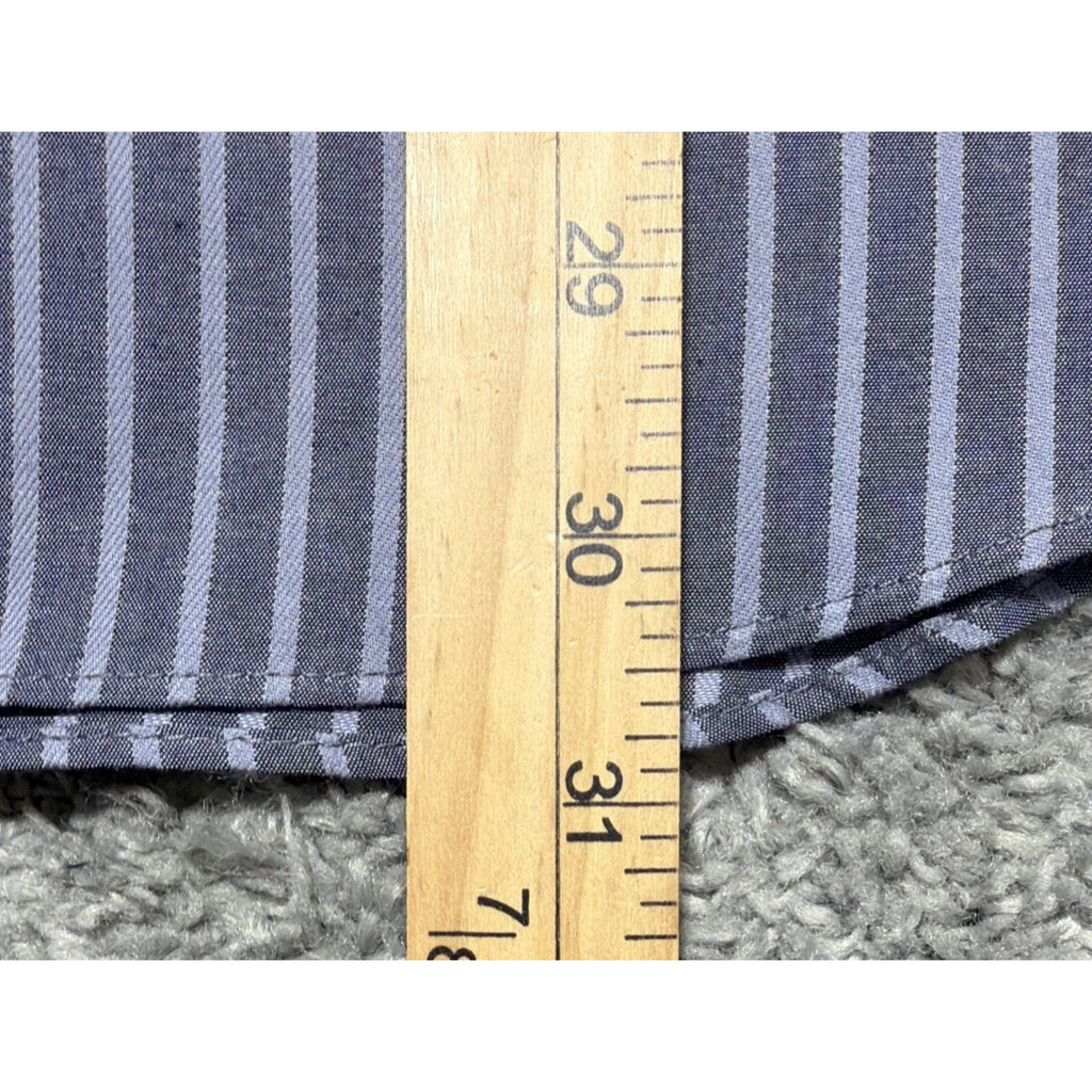 Van Heusen-Studio Dress Shirt Men's Large Blue Pinstripe Slim Fit New